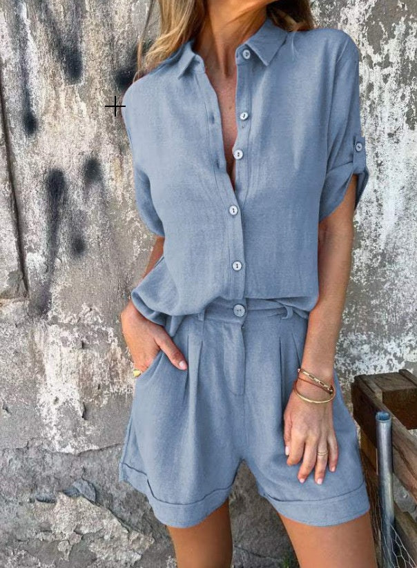 Ensemble Loungewear en Lin Coastal Luxe - Soldes de Liquidation -