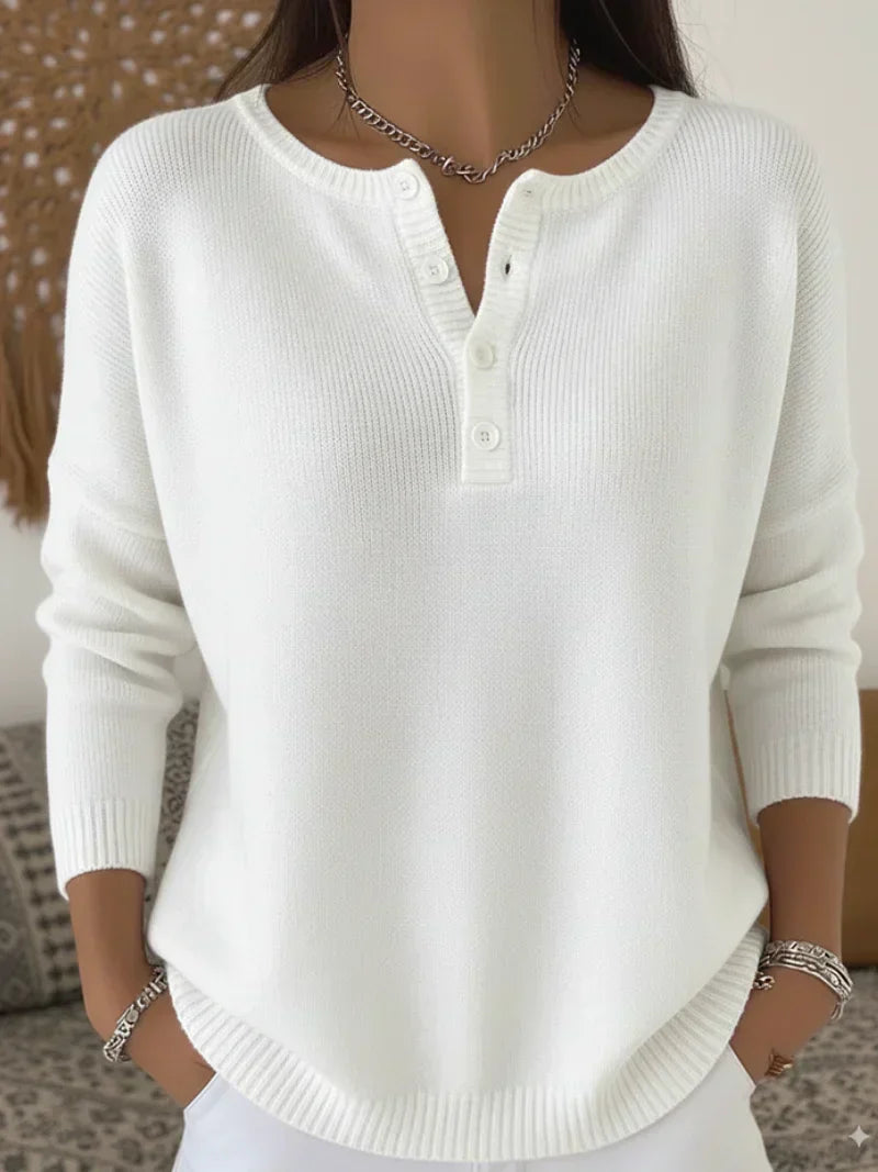 Helena - Henley Boutonné en Maille