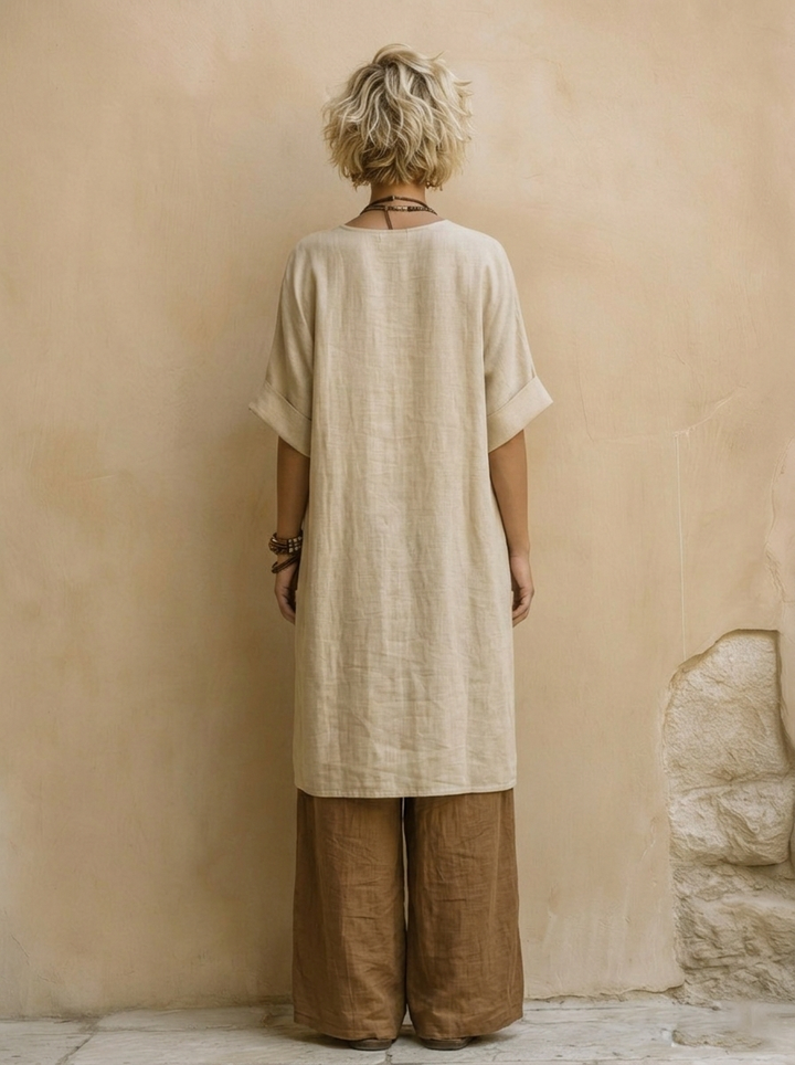 Harper | Ensemble Trois Pièces en Mélange Coton-Lin