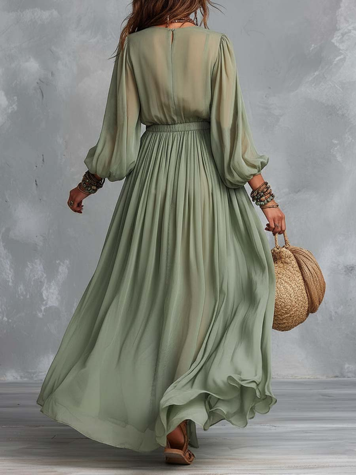 Élodine™ | Maxi Robe Bohème à Imprimé Floral