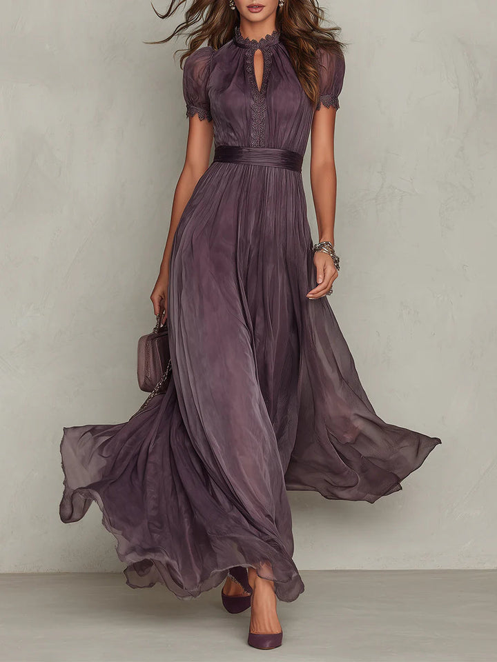 Flavia - Robe longue en mousseline