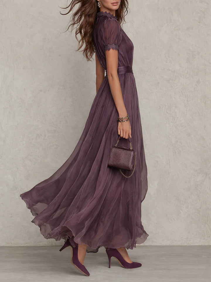 Flavia - Robe longue en mousseline