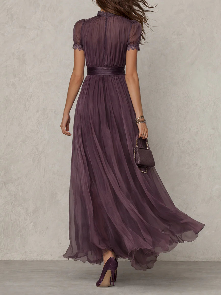 Flavia - Robe longue en mousseline