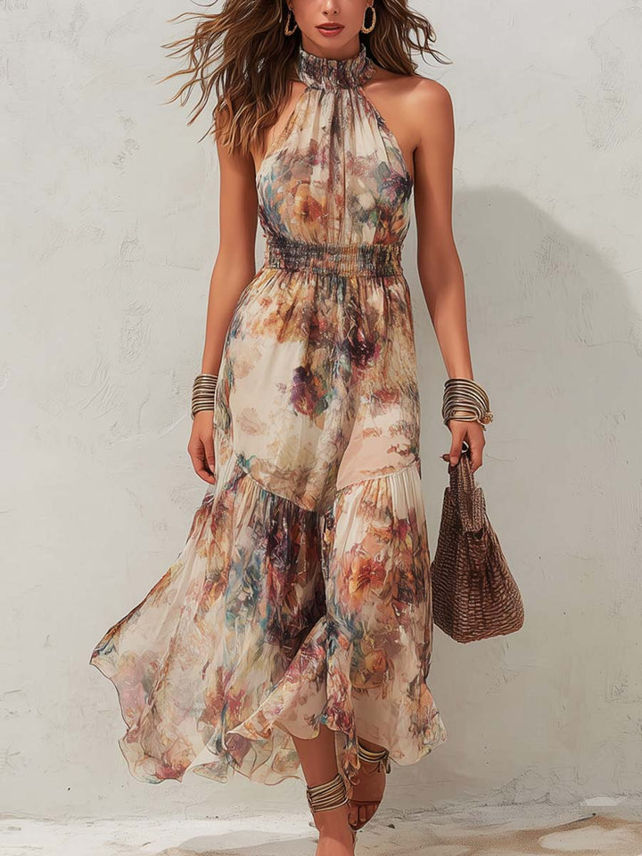 Chloé | Robe Midi Douce Florale Vintage
