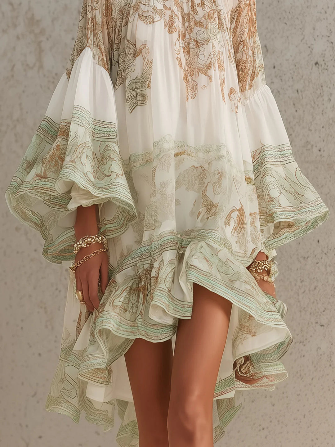 Isabella | Robe mini à ourlet volanté