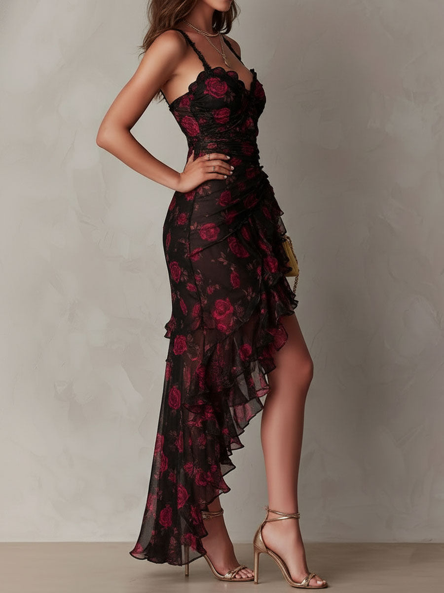 Lowe - Robe à volants froncés à motif floral