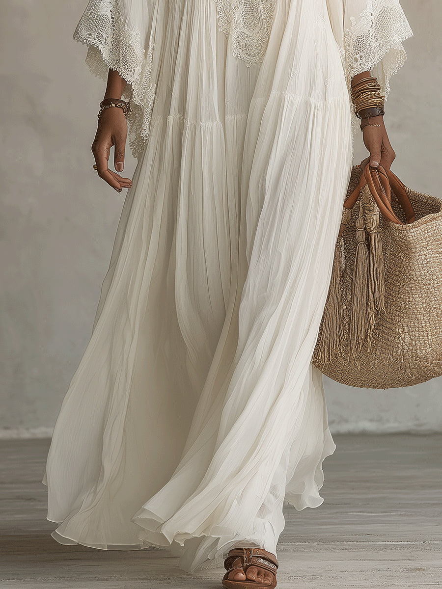 Robe femme perle blanche