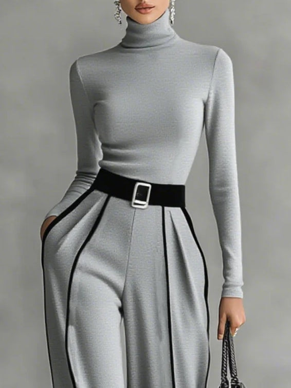 Vera™ | Ensemble Élégant à Détails Contrastants
