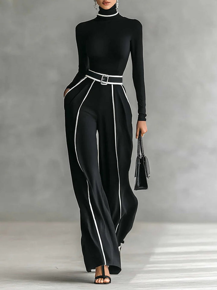 Vera™ | Ensemble Élégant à Détails Contrastants