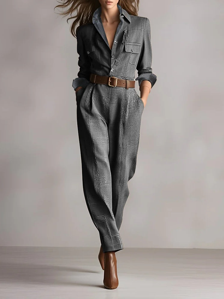 Anna | Motif Vichy Monochrome Élégant