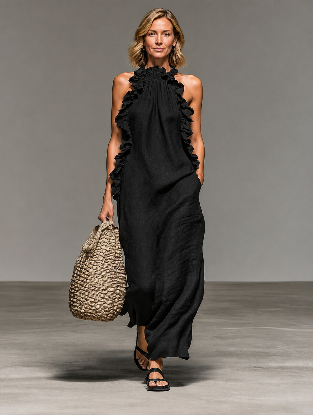 Emma | Robe maxi douce à volants