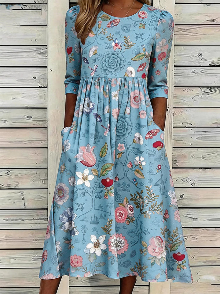 Florence | Robe Midi Flatteuse Effet Ventre Plat
