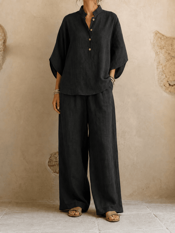 Maribel | Manches Chauve-Souris et Pantalon Large