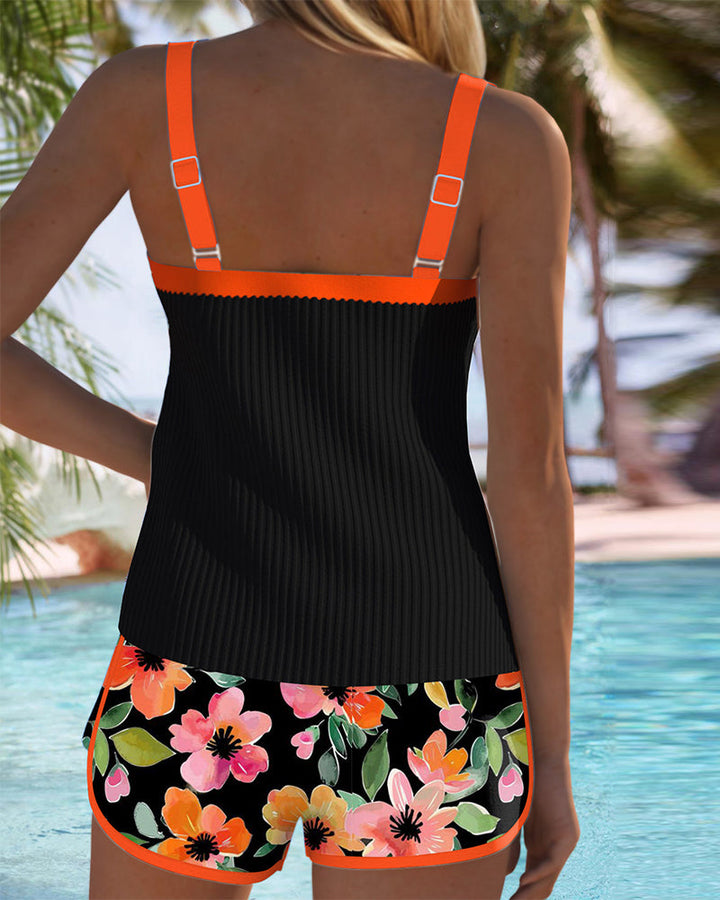 Valeria - Tankini élégant avec short fleuri