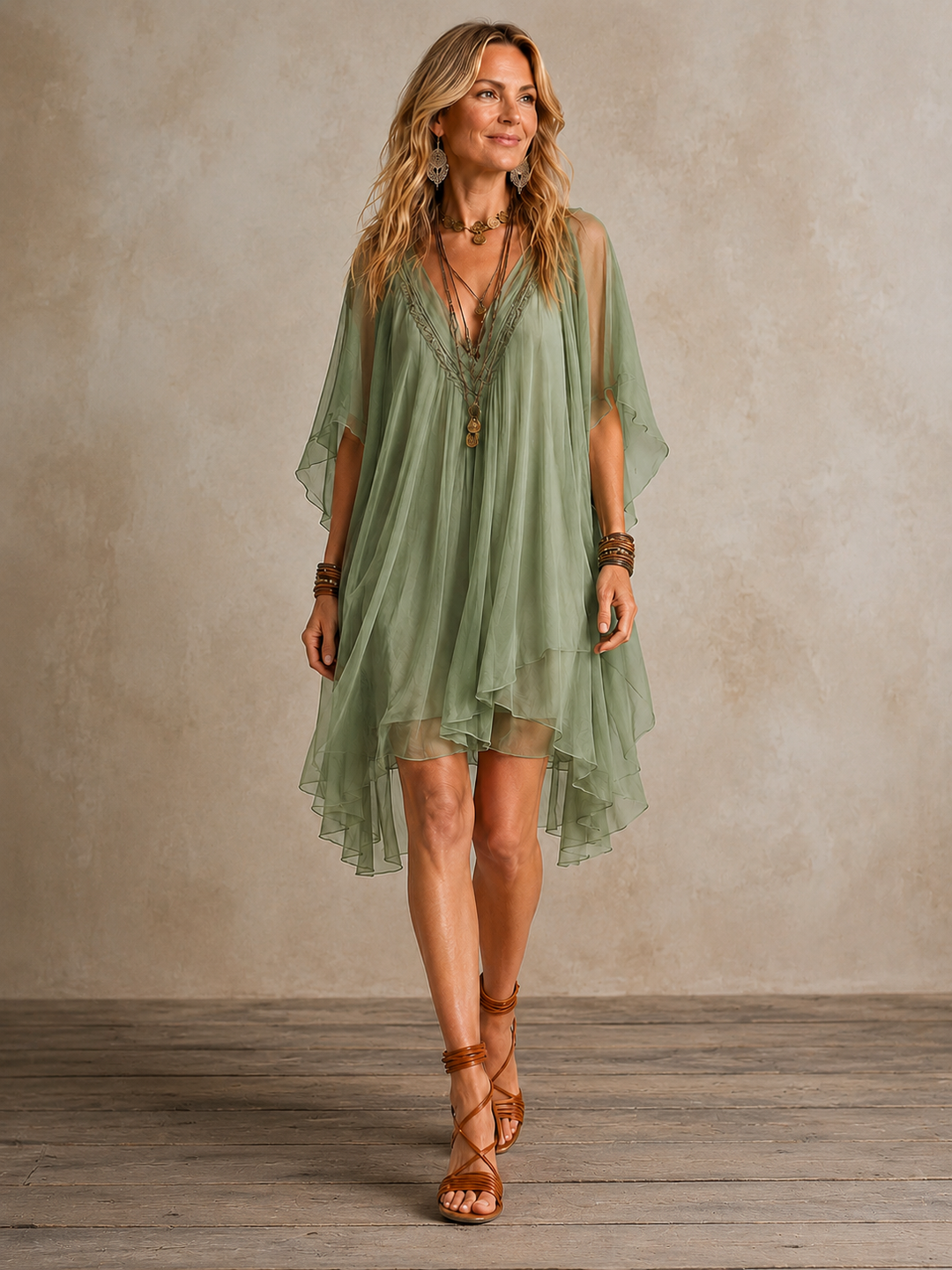 Ella | Robe mini bohème à volants