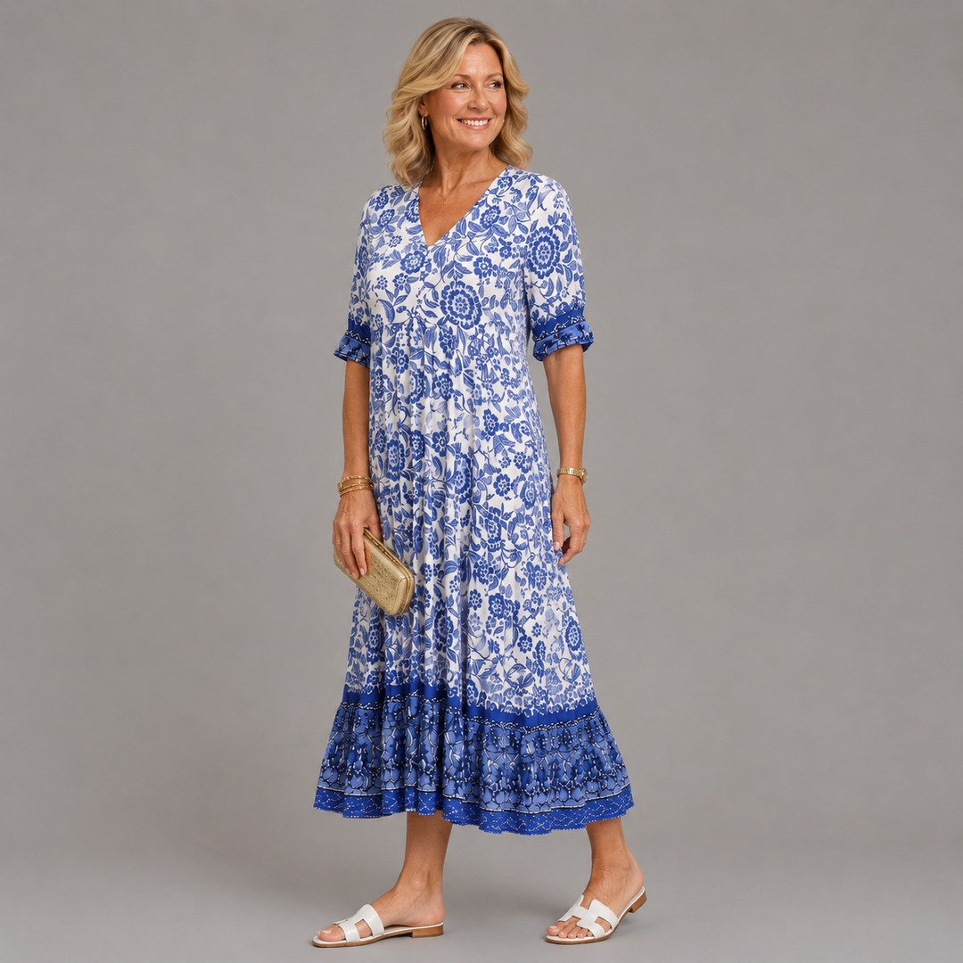 Keisha | Robe Florale Col V Gracieuse