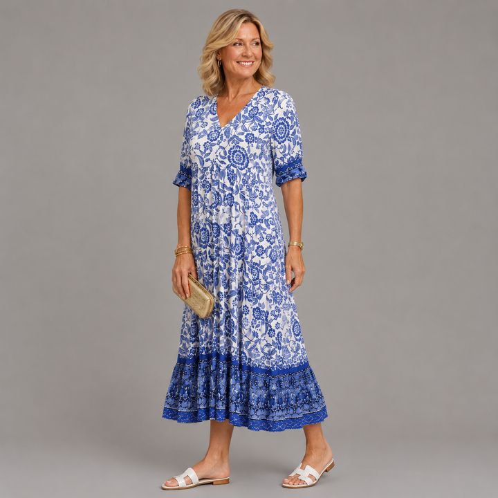 Keisha | Robe Florale Col V Gracieuse