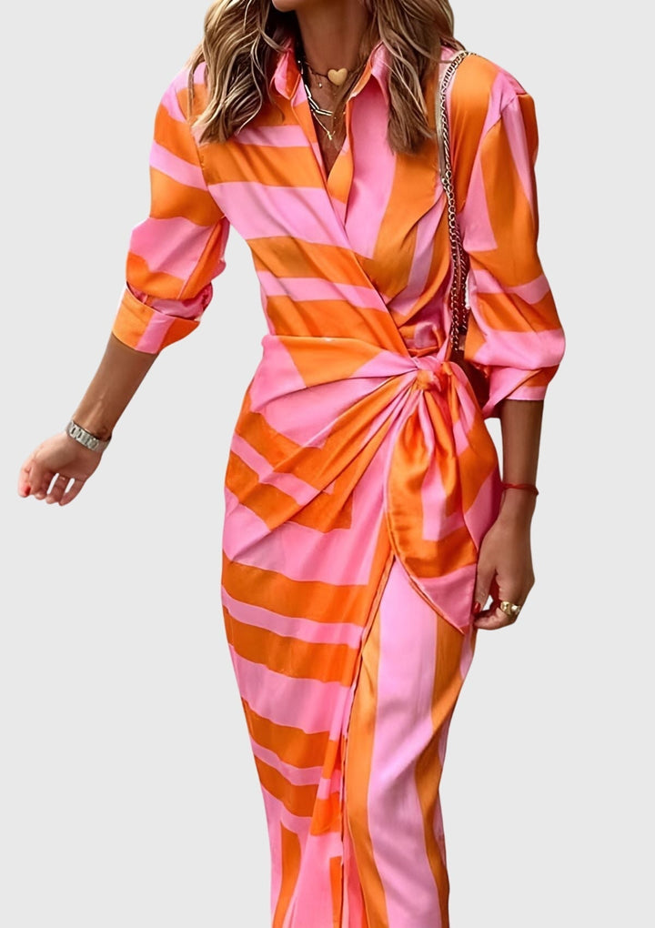 Everly™ | Robe Portefeuille Élégante Imprimée