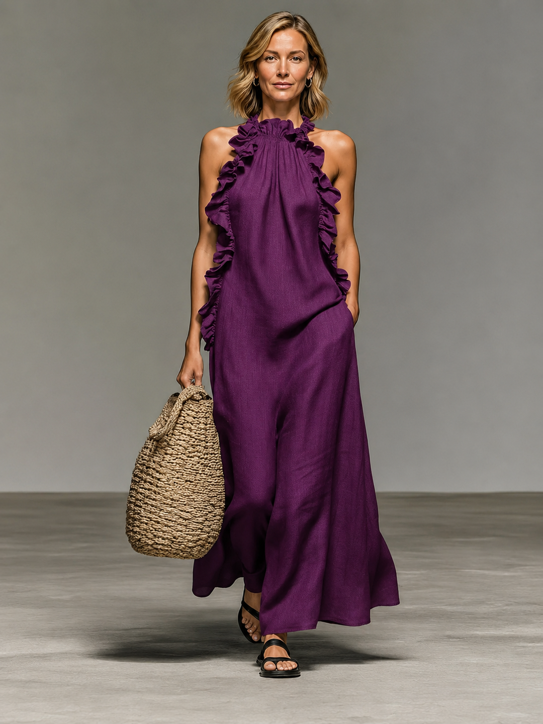 Emma | Robe maxi douce à volants