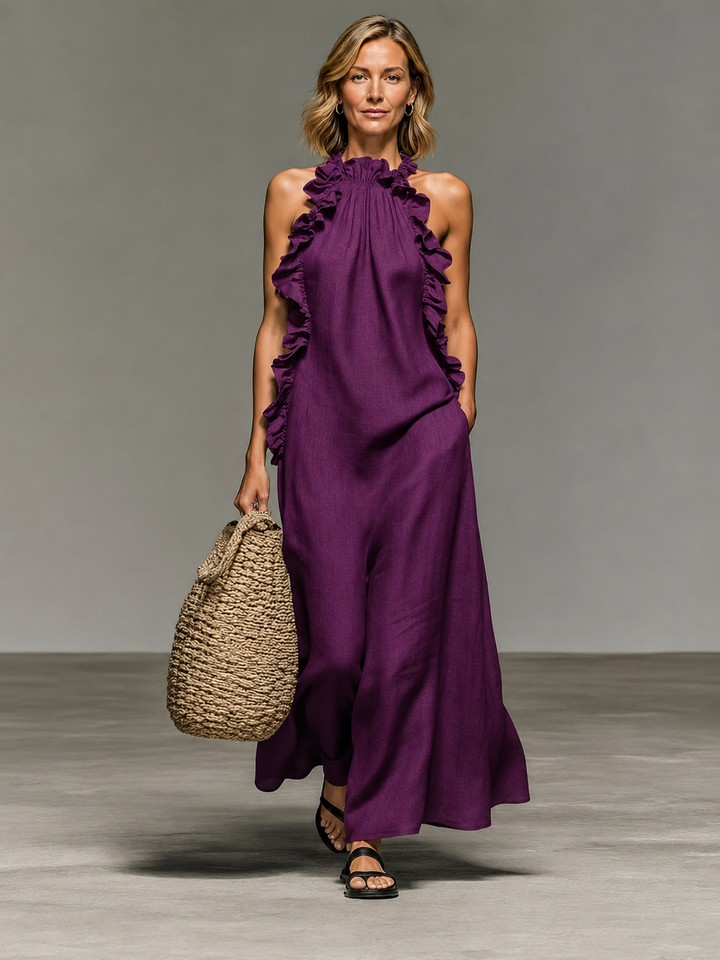 Emma | Robe maxi douce à volants