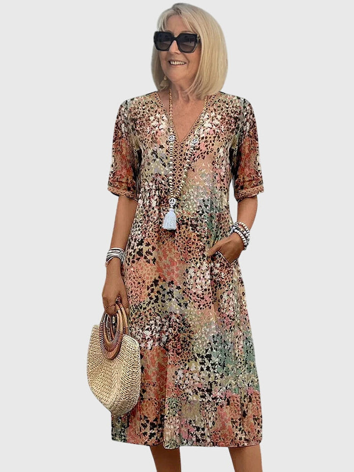 Bella™ | Robe Midi Fleurie Élégante