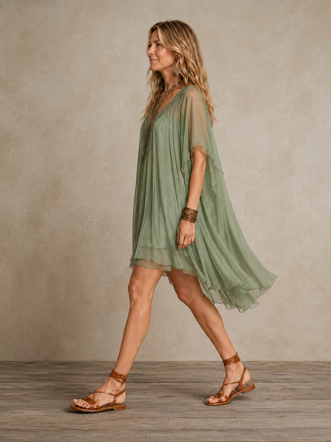 Ella | Robe mini bohème à volants