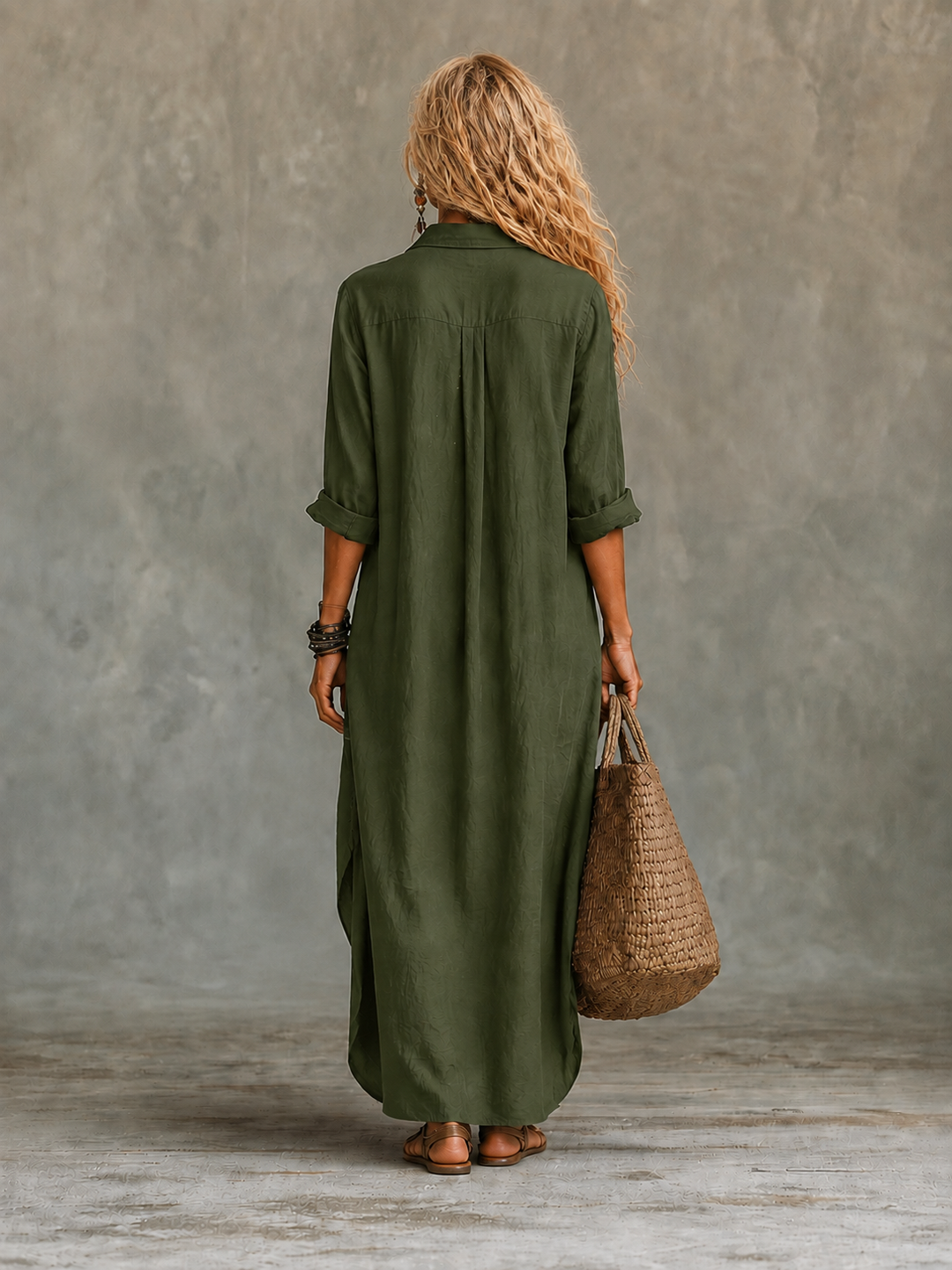 Vivienne | Robe maxi boutonnée