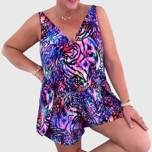 Elena  - Maillot de bain élégant à col en V