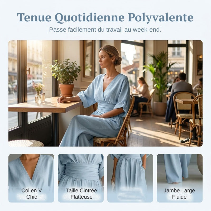 Combinaison Margot — taille haute, jambes larges