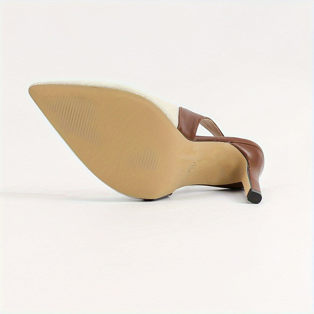 Amelia™ | Chaussures à talons slingback avec détails contrastants