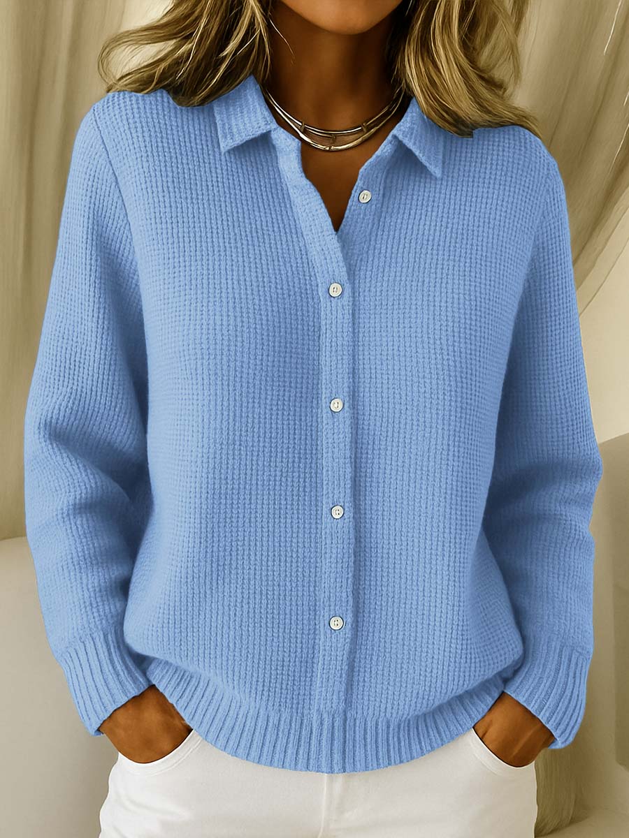 Camille™ | Textured maille bouton-Up cardigan