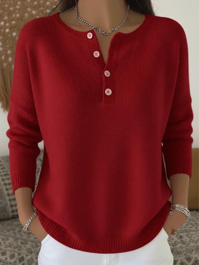 Helena - Henley Boutonné en Maille