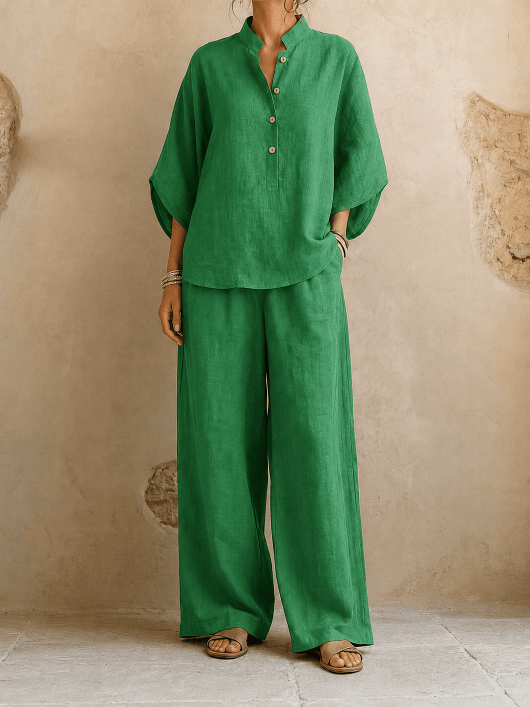 Maribel | Manches Chauve-Souris et Pantalon Large