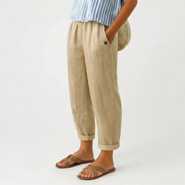 Stella | Pantalon Intemporel Façon Lin