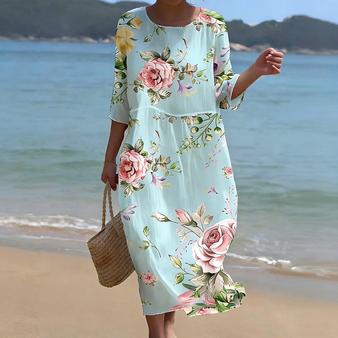 Sienna | Robe Fleurie Coucher de Soleil