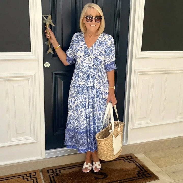 Ellie | Robe Fleurie Gracieuse Col en V