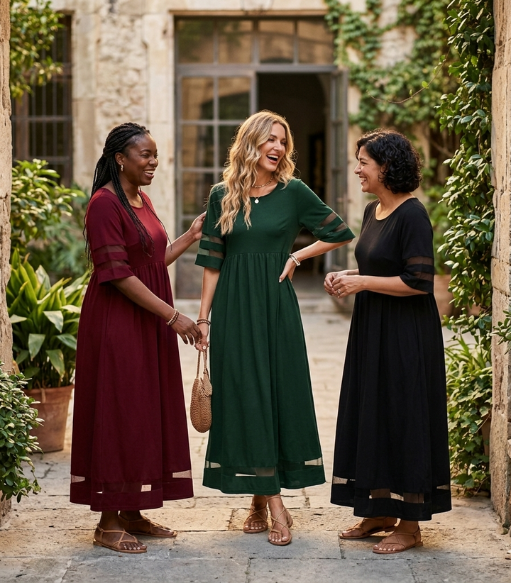 Aubrey | Robe Midi Gainante et Flatteuse