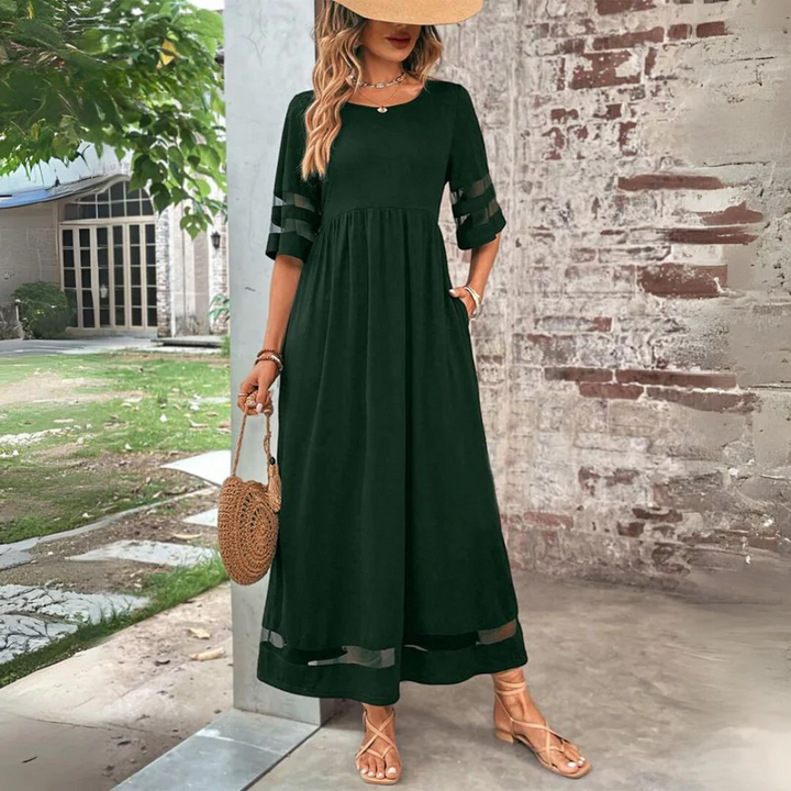 Cerelia | Robe Midi Flatteuse Effet Ventre Plat