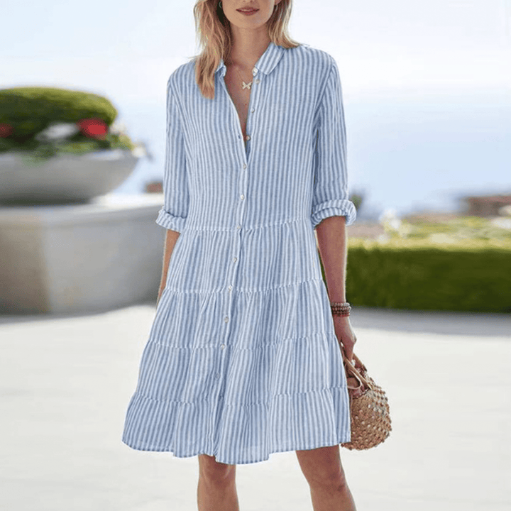 Margaret | Robe Rayée Légère