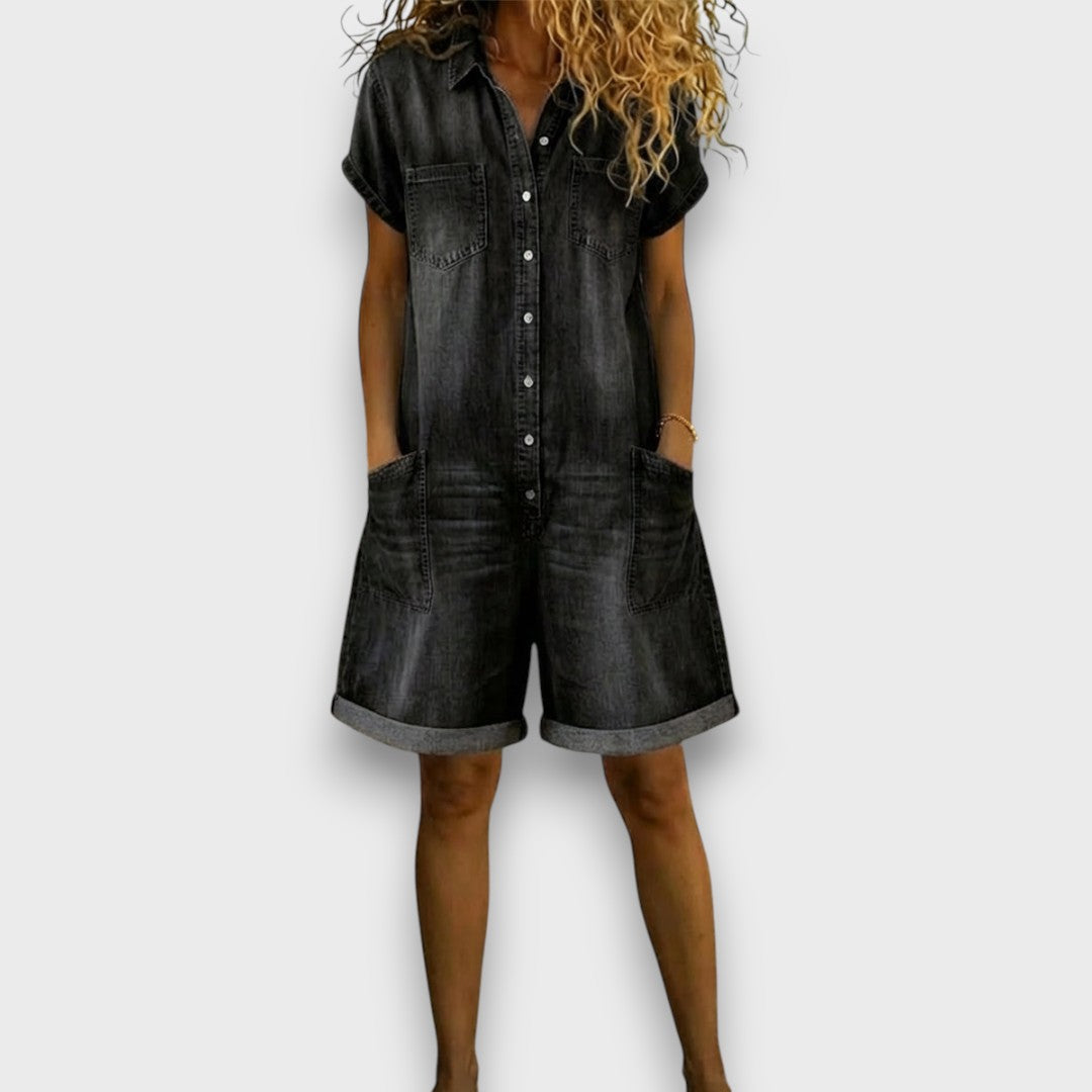 Joan | Short Vintage Effet Denim