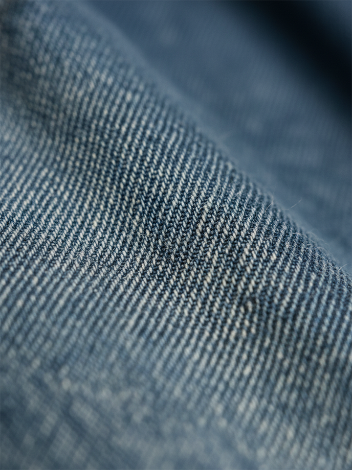 Karen | Robe Longue en Denim Délavé Vintage Touche Coton Doux