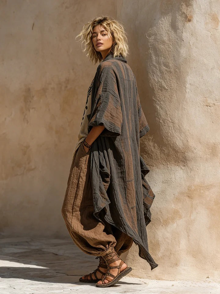 Ornella | Ensemble boho artistique en lin et coton