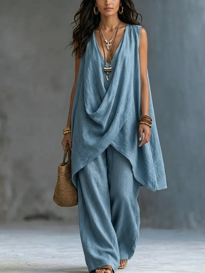 Ensemble Femme Style Bohème Ample Coton et Lin