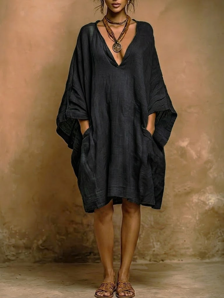 Fiorella – Robe Lin et Coton Élégance Décontractée