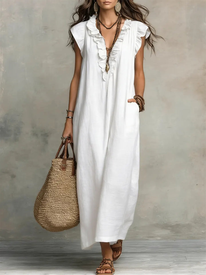 Chiara | Robe Maxi Bohème à Décolleté en V