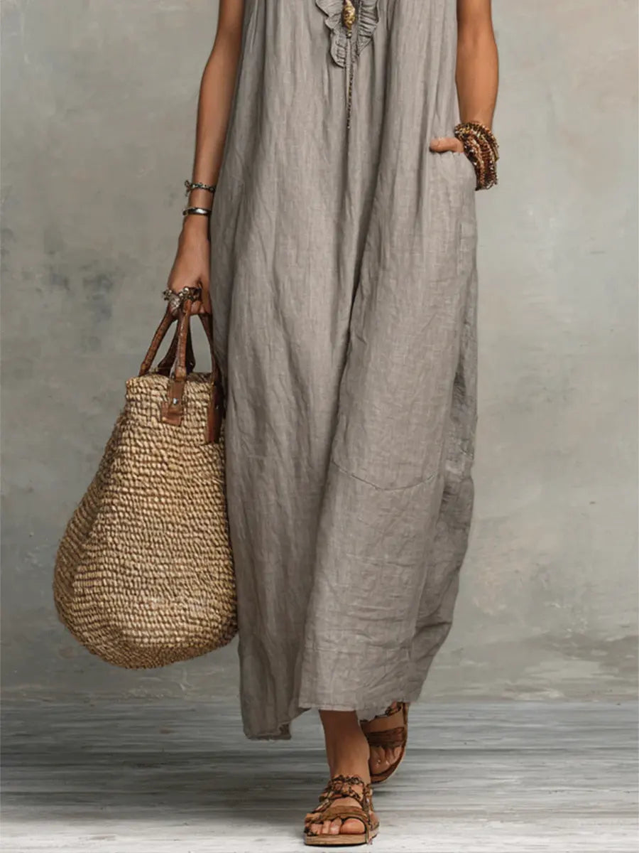 Chiara | Robe Maxi Bohème à Décolleté en V