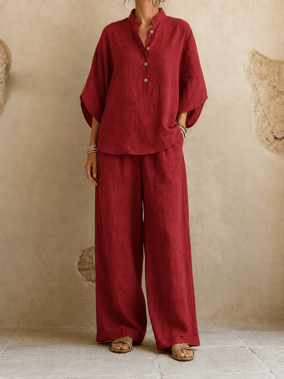 Maribel | Manches Chauve-Souris et Pantalon Large