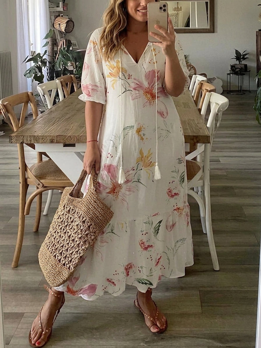 Rosalind - Robe Boho Ventre Couvert