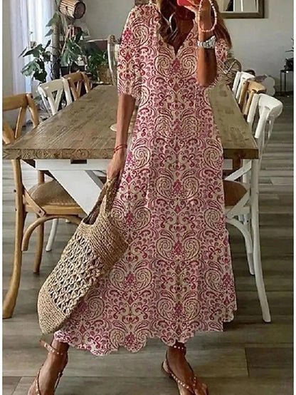Luna | Robe midi de style boho décontracté